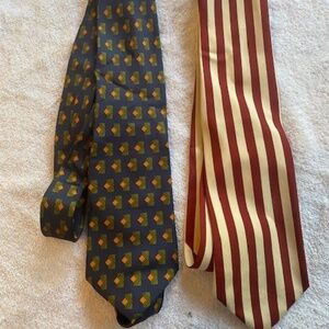 Two J Crew Silk Ties -- Made by Hand